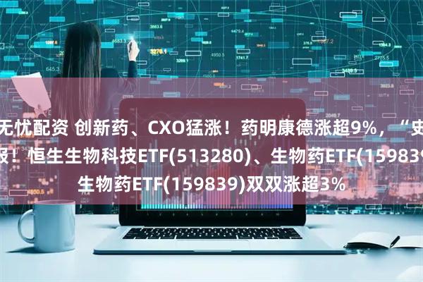 无忧配资 创新药、CXO猛涨！药明康德涨超9%，“史上最强”半年报！恒生生物科技ETF(513280)、生物药ETF(159839)双双涨超3%
